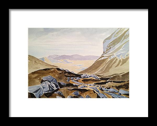 Landscape Framed Print featuring the painting Sron Ulladale by Robert Fugate