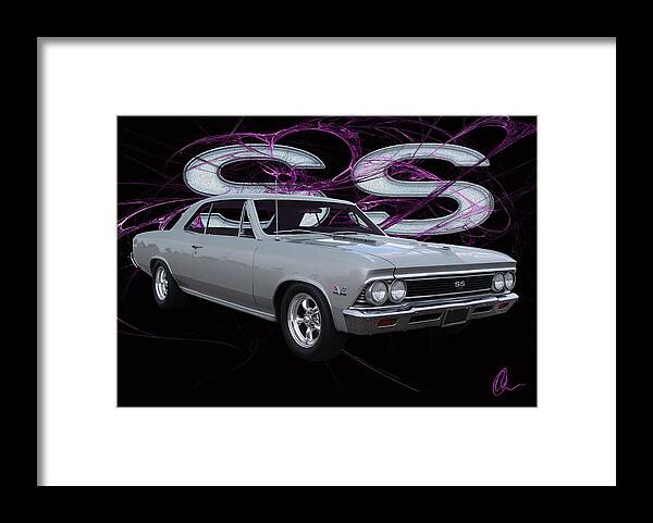 Chevy Framed Print featuring the digital art Ss 396 by Chris Thomas