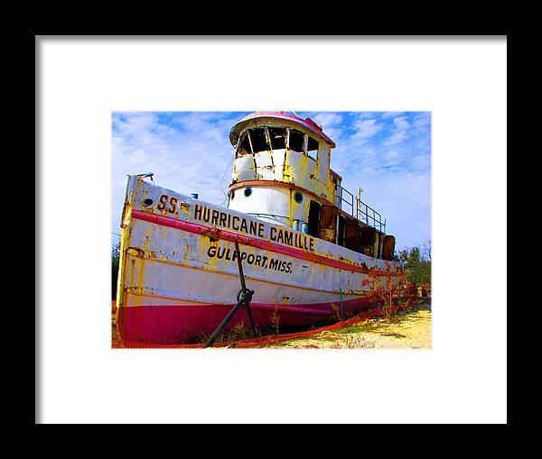 Rebecca Korpita Framed Print featuring the photograph SS Hurricane Camille Tugboat by Rebecca Korpita