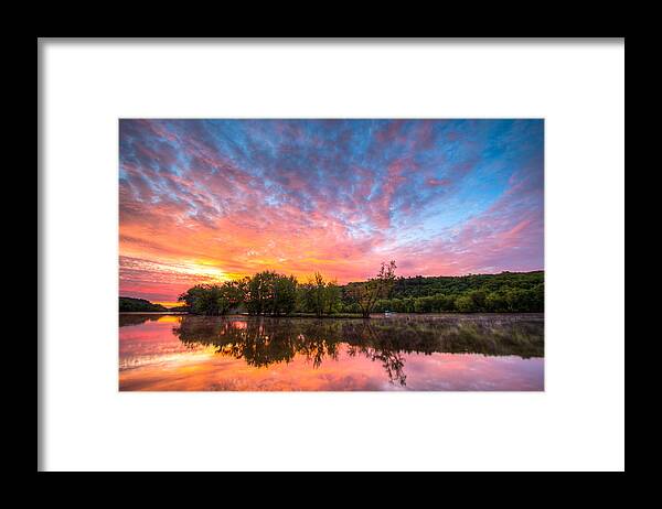 St. Croix River Framed Print featuring the photograph St. Croix River at Dawn by Adam Mateo Fierro