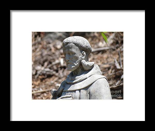 Saint Francis Framed Print featuring the photograph St. Francis by Anita Adams