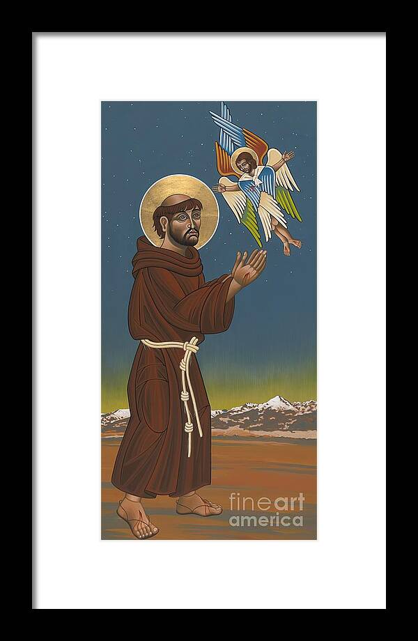 St. Francis Framed Print featuring the painting St. Francis Patron of Colorado 186 by William Hart McNichols