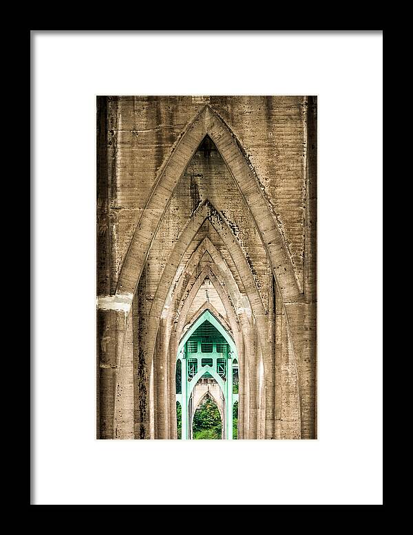 Portland Framed Print featuring the photograph St. Johns Arches by Brian Bonham