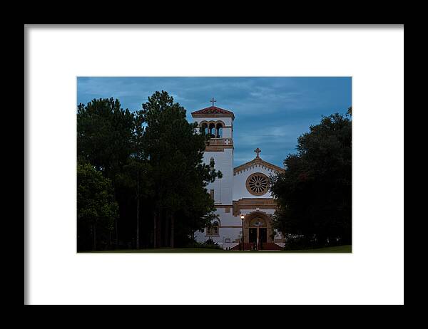 Abbey Framed Print featuring the photograph St Leo Abbey at Dusk by Ed Gleichman