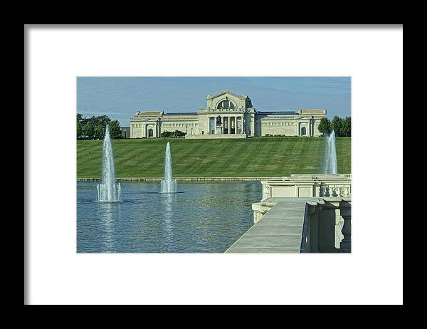Forest Park Framed Print featuring the photograph St Louis Art Museum and Grand Basin by Greg Kluempers