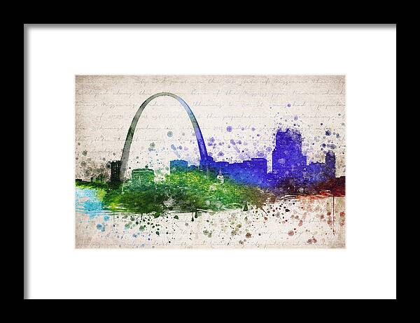 St Louis Framed Print featuring the digital art St Louis in Color by Aged Pixel