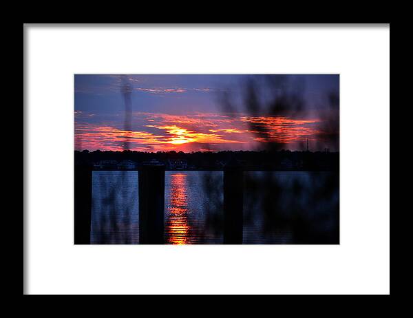 St Marten River Framed Print featuring the photograph St. Marten River Sunset by Bill Swartwout