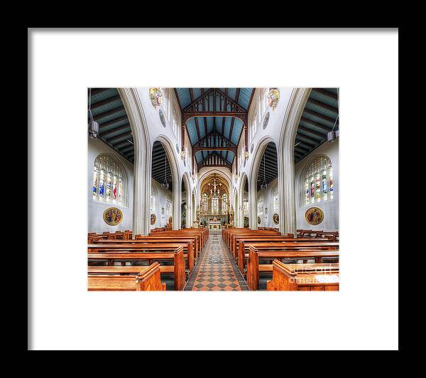 Yhun Suarez Framed Print featuring the photograph St Mary's Catholic Church - The Nave by Yhun Suarez