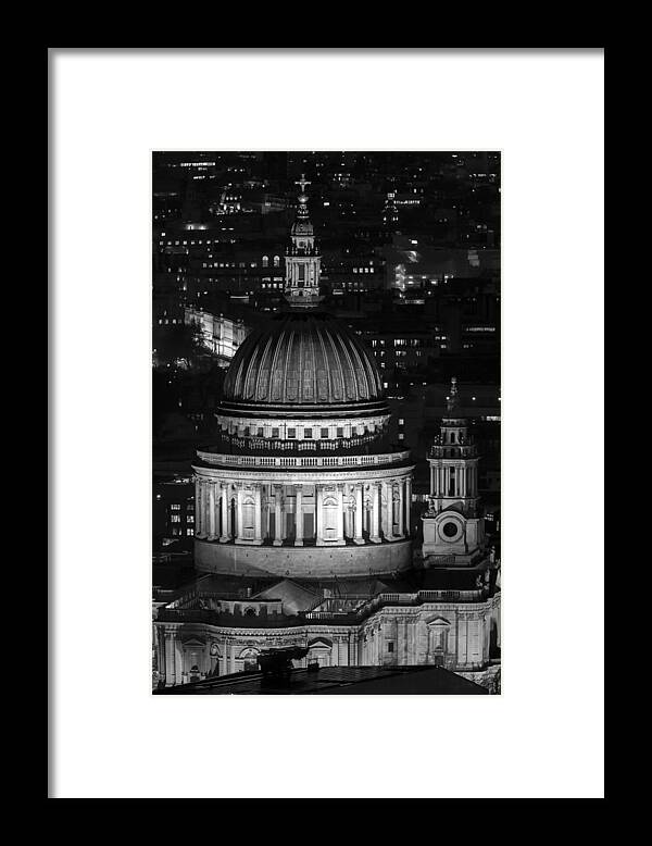 London Framed Print featuring the photograph London St Pauls at night by Andy Myatt