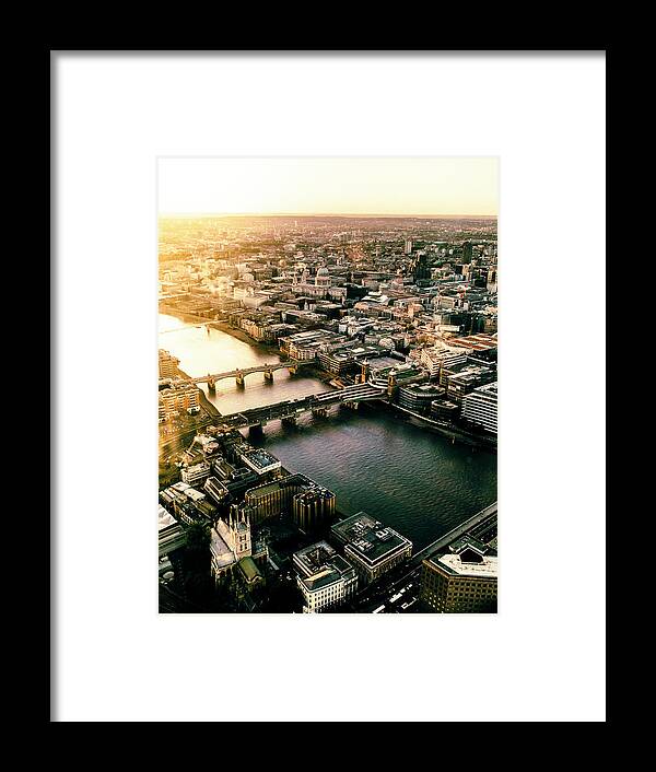 Outdoors Framed Print featuring the photograph St Pauls Cathedral And River Thames At by Doug Armand