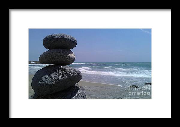 Art Framed Print featuring the photograph Stacked Rocks by Chris Tarpening