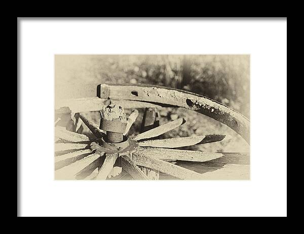 Kirbys Mill Framed Print featuring the photograph Stage Coach Wagon Wheel by Louis Dallara
