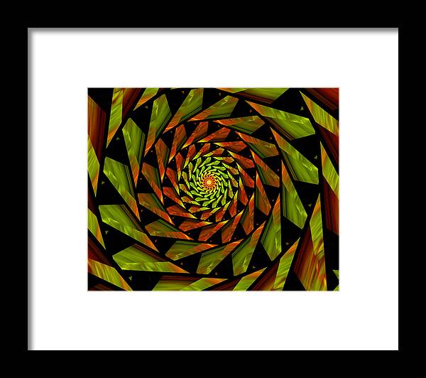 Stained Digital Art Framed Print featuring the digital art Stained Glass Art 01 by Ester McGuire