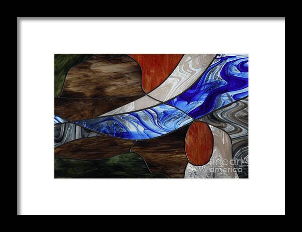 Stained Glass Framed Print featuring the photograph Stained glass panel by Yumi Johnson