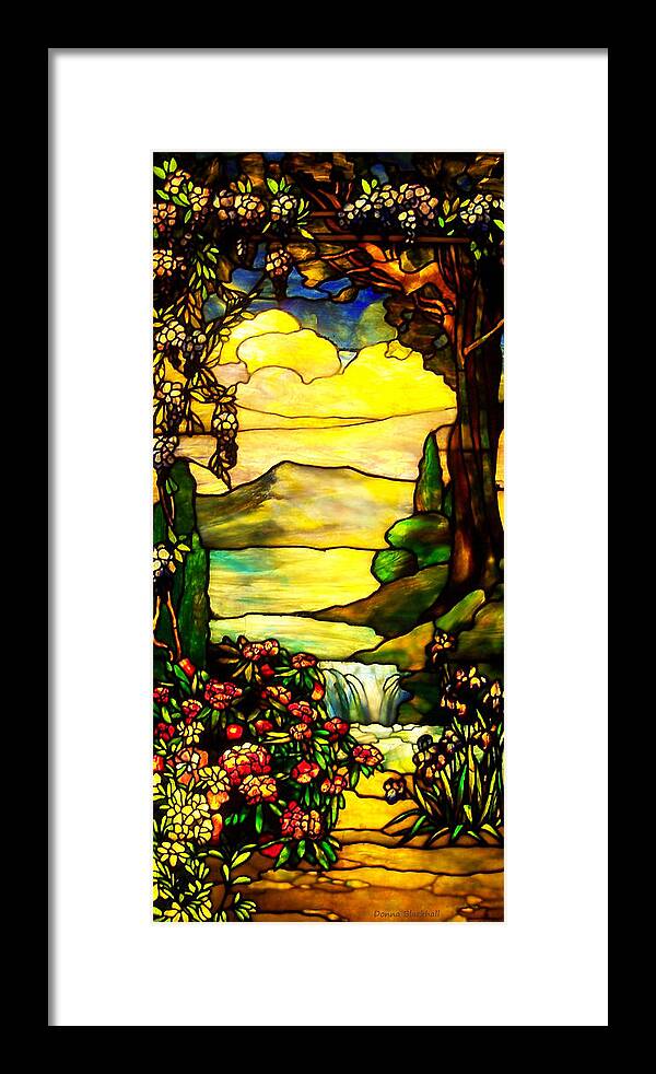 Tiffany Glass Framed Print featuring the photograph Stained Landscape 2 by Donna Blackhall
