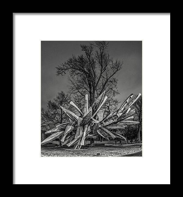Albright Framed Print featuring the photograph Stainless Steel Aluminum Monochrome I - Bw by Chris Bordeleau