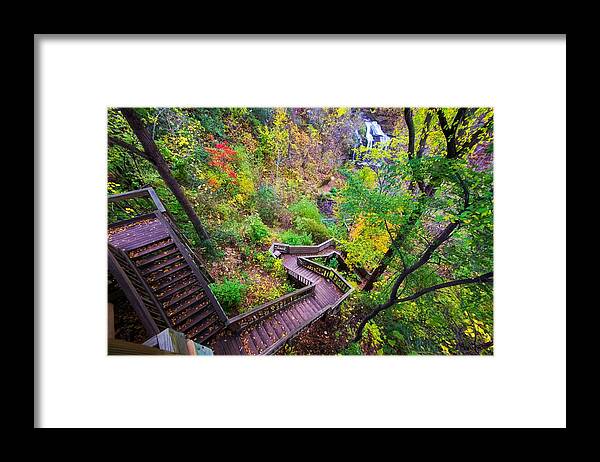 Tranquility Framed Print featuring the photograph Stairs With A View by Image By Doug Wallick
