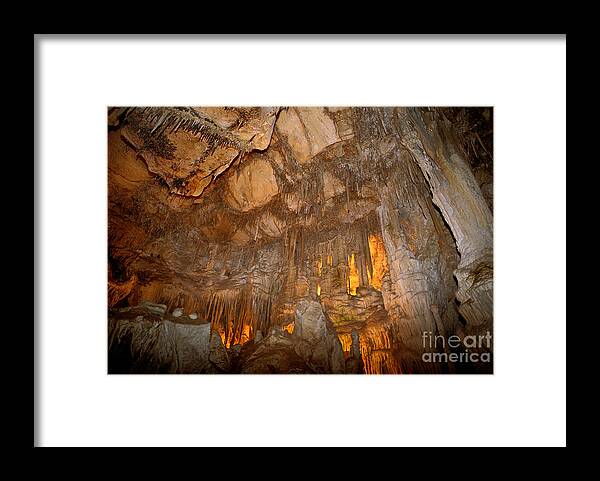 Geology Framed Print featuring the photograph Stalactites In Lehman Cave, Great Basin by Ron Sanford