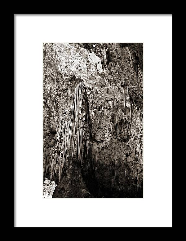 American Landmarks Framed Print featuring the photograph Stalactites in the Hall of Giants by Melany Sarafis