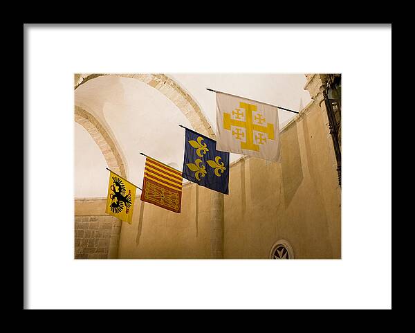 Suckling Pig Framed Print featuring the photograph Standards of the Knights of the Templar by Lorraine Devon Wilke