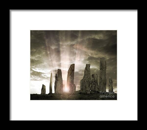 Nag000927h Framed Print featuring the photograph Standing Stones #1 by Edmund Nagele FRPS