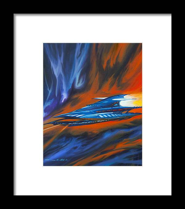  Jameshillgallery.com Framed Print featuring the painting Star Cruiser by James Hill
