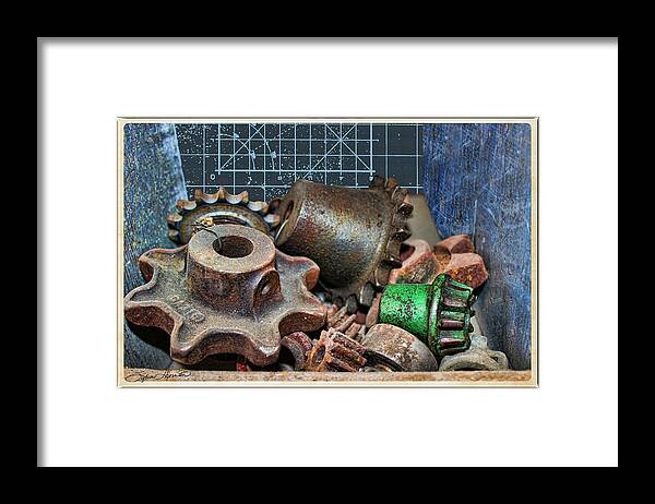 Gears Framed Print featuring the photograph Star Gears by Sylvia Thornton