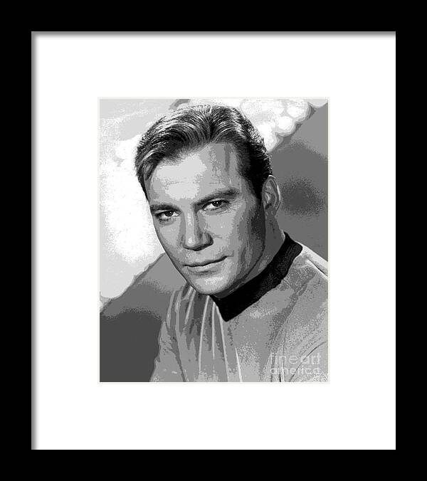 Star Framed Print featuring the photograph Star Trek William Shatner pre 1970 by Vintage Collectables