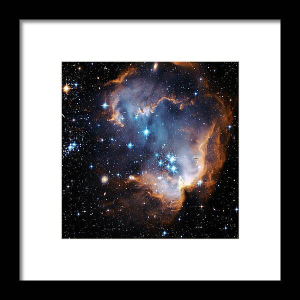 N90 Framed Print featuring the photograph Starbirth Region Ngc 602 by Hubble Heritage Teamnasaesastsciaura