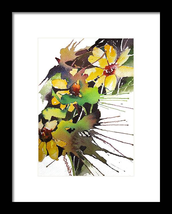 Flowers Framed Print featuring the painting Starburst by Rae Andrews