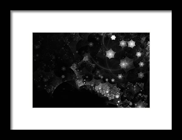 Fractal Framed Print featuring the digital art Starry Night 2 by Gary Blackman