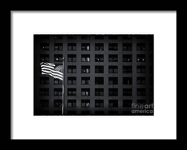 Filmnoir Framed Print featuring the photograph Stars and Stripes New York City by Sabine Jacobs