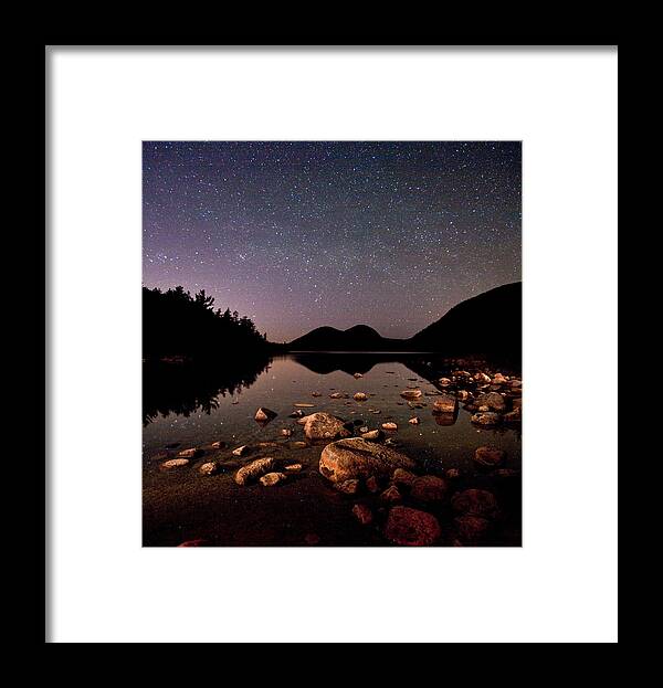 Jordan Pond Framed Print featuring the photograph Stars over the Bubbles by Brent L Ander