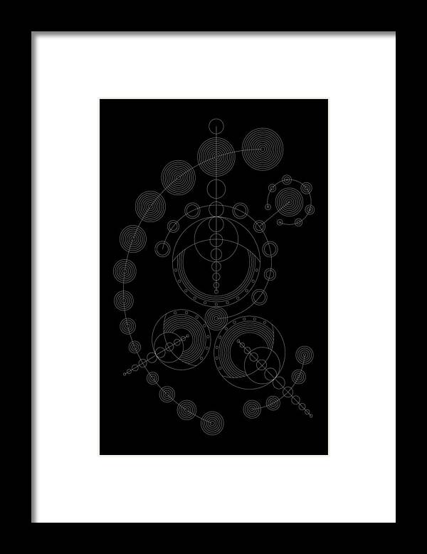 Relief Framed Print featuring the digital art Starship Inverse by DB Artist
