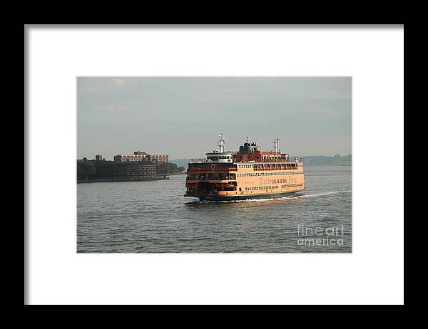 Ferry Framed Print featuring the photograph Staten Island Ferry by Christiane Schulze Art And Photography