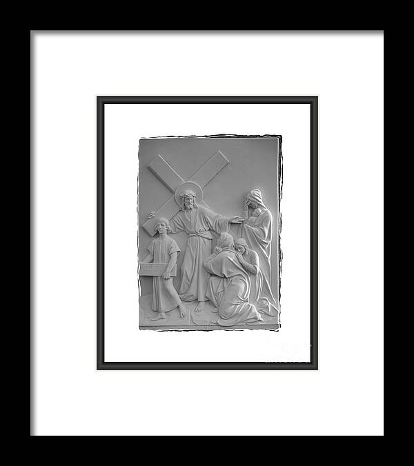 Stations Of The Cross Framed Print featuring the photograph Station V I I I by Sharon Elliott