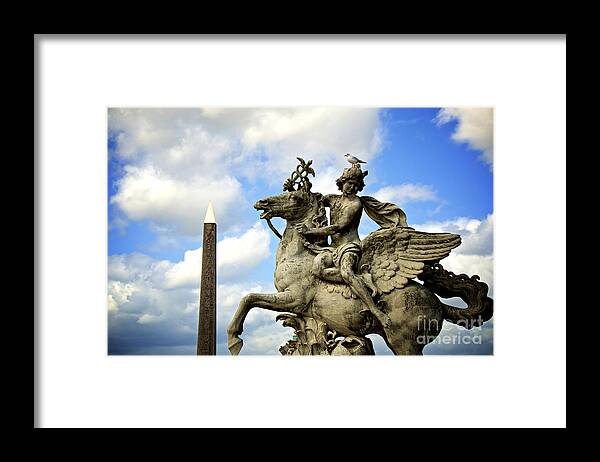 Paris Framed Print featuring the photograph Statue . Place de la Concorde. Paris. France by Bernard Jaubert