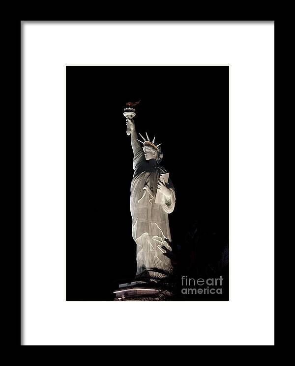 Statue Framed Print featuring the photograph Statue of Liberty After Midnight by Ivete Basso Photography
