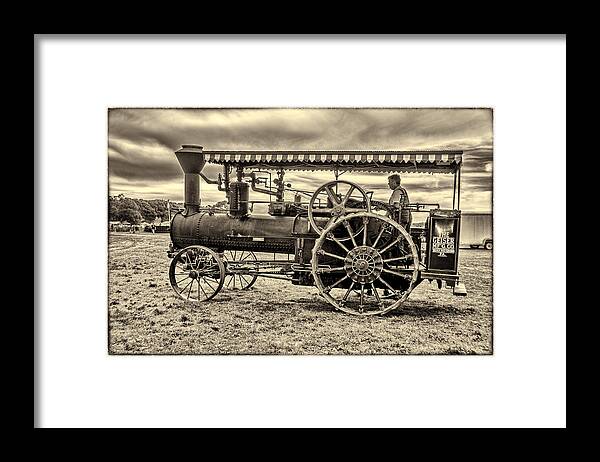 Vintage Framed Print featuring the photograph Steam Power by Cathy Kovarik