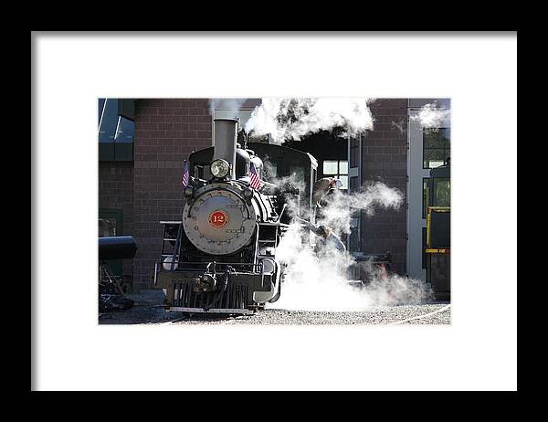 Trains Framed Print featuring the photograph Steam Train by Douglas Miller
