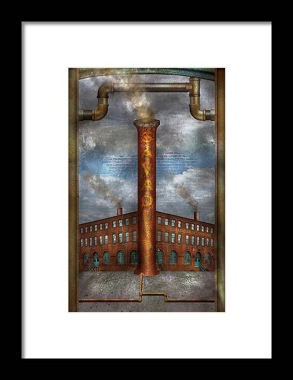 Self Framed Print featuring the photograph Steampunk - Alphabet - I is for Industry by Mike Savad