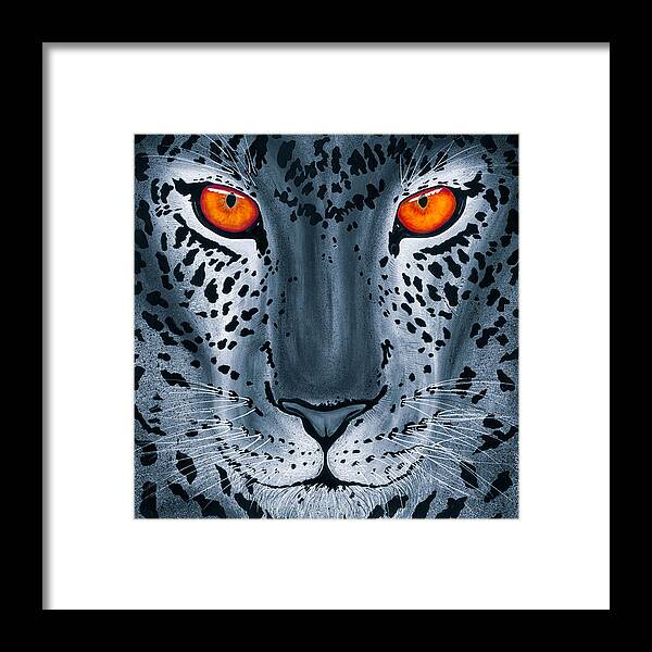 Leopard Framed Print featuring the painting Steel Leopard by Dede Koll