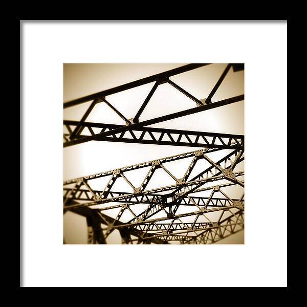 Steel Framed Print featuring the photograph Steel Lines by Timothy Bischoff