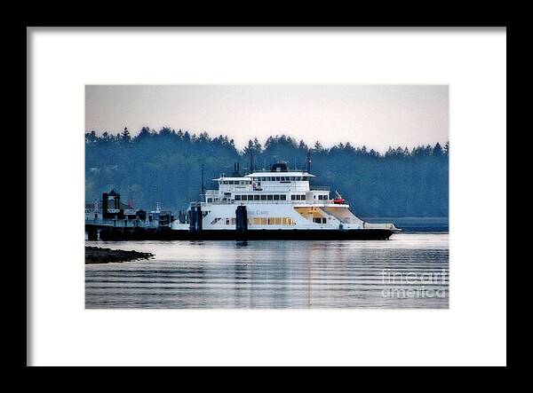 Ferry Framed Print featuring the photograph Steilacoom Ferry At Dusk by Chris Anderson