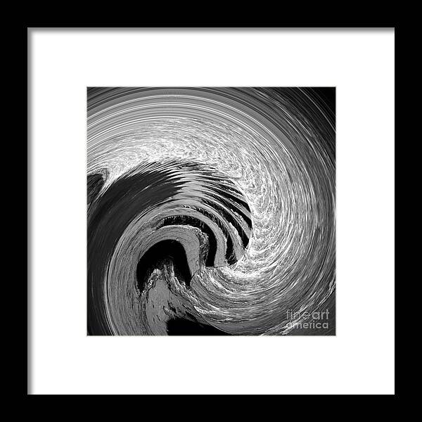 Stepping Stones Framed Print featuring the photograph Step Into the Wave by Malcolm Suttle