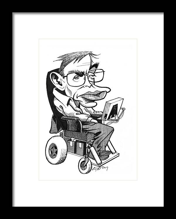 Stephen William Hawking Framed Print featuring the photograph Stephen Hawking by Gary Brown