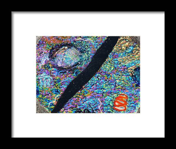 Abstract Framed Print featuring the photograph Stepping Stone by Jeff Lowe