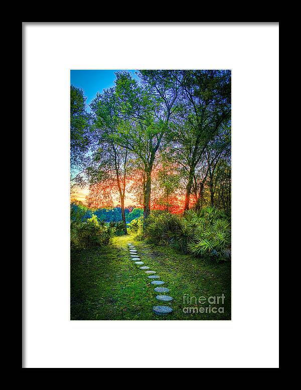 Stepping Stones Framed Print featuring the photograph Stepping Stones to the Light by Marvin Spates