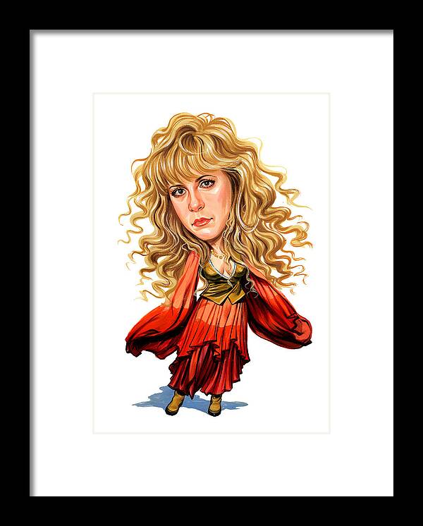 Stevie Nicks Framed Print featuring the painting Stevie Nicks by Art 