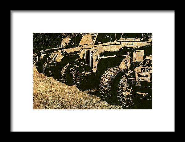 Jeep Framed Print featuring the photograph Sticks and Stones ... Won't Break My Bones by Luke Moore